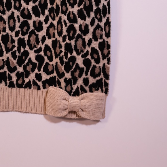 Kate Spade Cheetah Leopard Animal Print Pattern Wool Blend Knit Scarf Wrap Shawl - Picture 4 of 4
